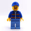 Garbage Worker – Blue Jacket with Orange Stripes, Goatee