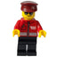Post Office - Airmail Letter Logo and Red Jacket with Zipper, Dark Red Hat, Black Legs, Sunglasses