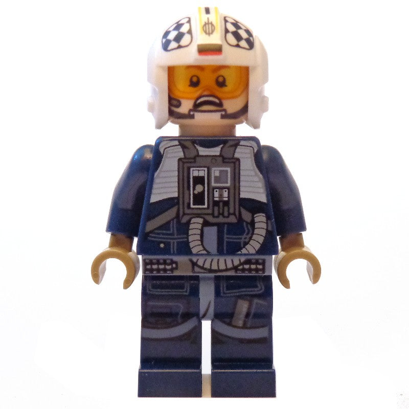 Rebel Pilot U-wing / Y-wing, Dark Blue Flight Suit, Black and White Checks on Helmet Main image