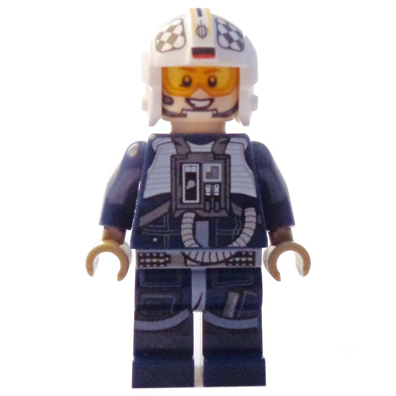 Rebel Pilot U-wing / Y-wing, Dark Blue Flight Suit, Black and White Checks on Helmet Secondary image